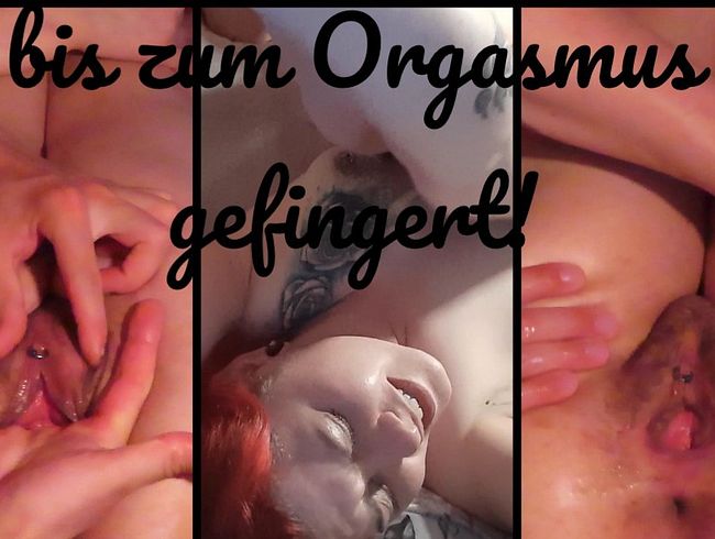 bis zum Orgasmus gefingert!