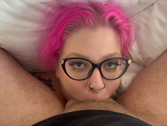 POV Blowjob mit Eierlecken und Sperma schlucken