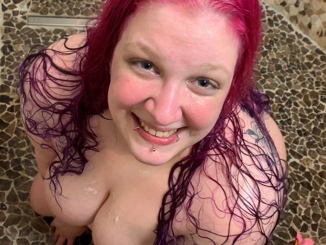 Öliger Handjob in der Dusche