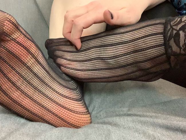 Fußfetisch! Ich ziehe Netzstrümpfe an(OHNE TON)