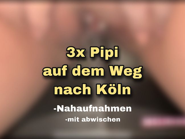 Piss-Compilation! 3x pinkeln auf dem Weg nach Köln
