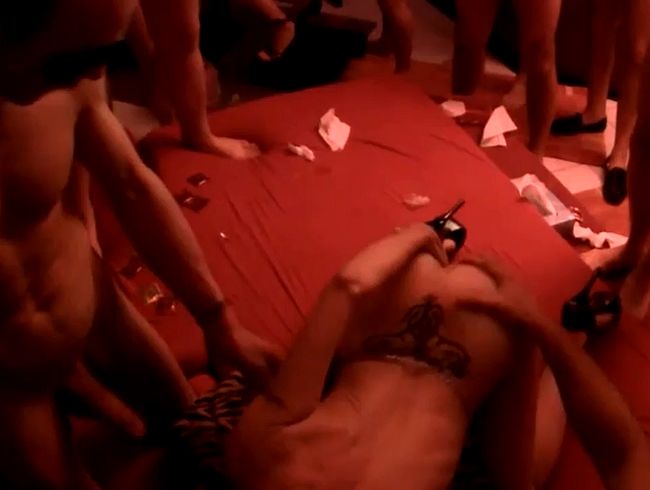 cream bareback fuck from my back