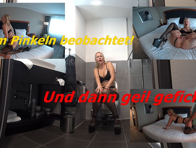 Beim pinkeln beobachtet und dann geil gefickt!