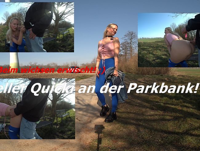 Beim wichsen erwischt! Schneller Quicki auf der Parkbank! ;)