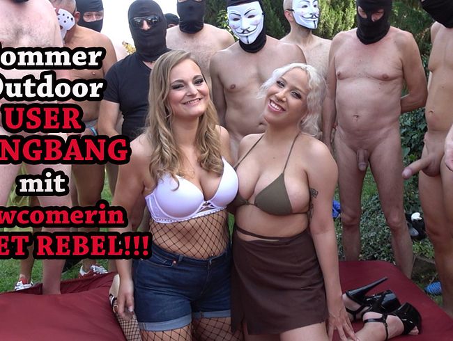 Sommer Outdoor USER GANGBANG mit Newcomerin SWEET REBEL!!!