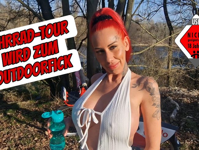 Fahrrad-Tour wird zum Outdoorfick