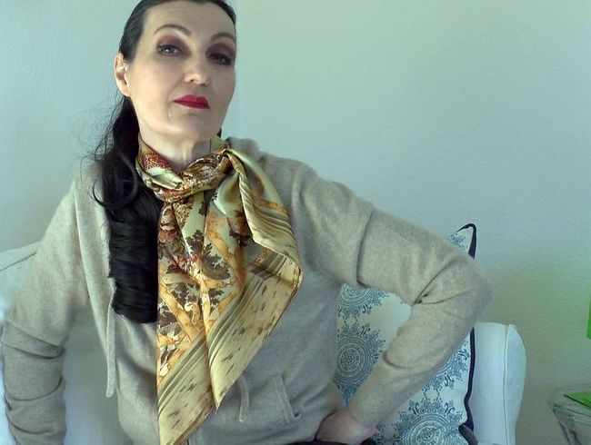 Trage ein Seidentuch und masturbiere vor mir, Lady Victoria