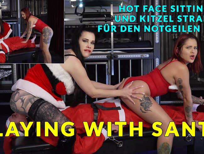 Hot Facesitting und Kitzel Strafe für Santa