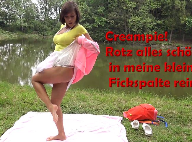 Creampie! Rotz alles schön in meine kleine Fickspalte rein!!!