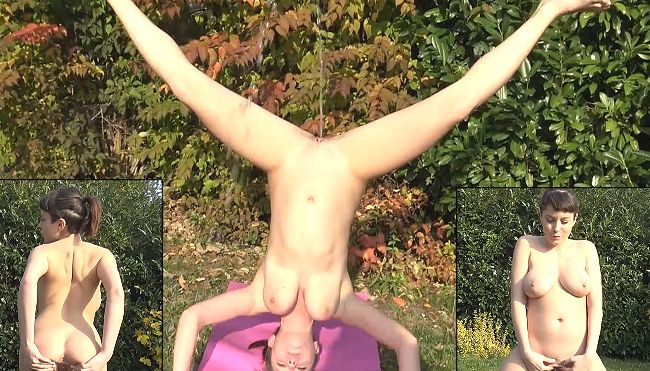 Gymnastikübungen splitterfasernackt!