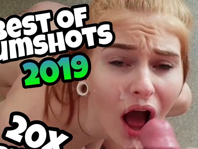 BEST OF CUMSHOTS 2019! 20x in die Fresse gespritzt!