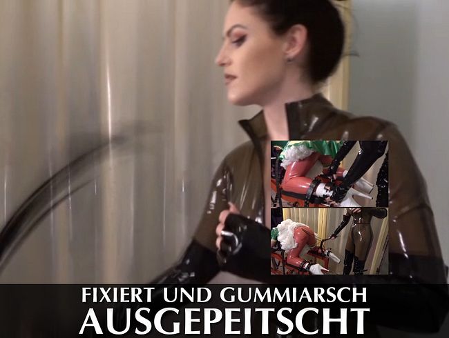 Fixiert und Gummiarsch ausgepeitscht