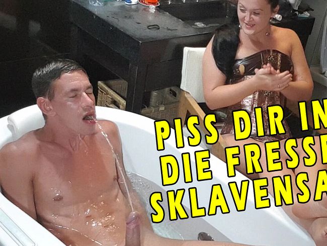 FOTZE PISST SICH SELBST INS MAUL