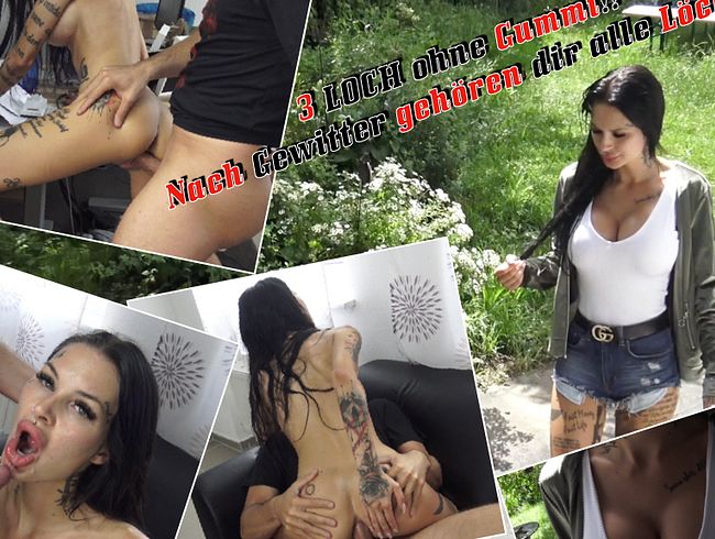 3 Loch ohne Gummi!! Nach Gewitter gehören dir alle Löcher!