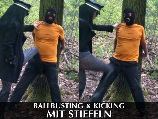 Ballbusting & Kicking mit Stiefeln