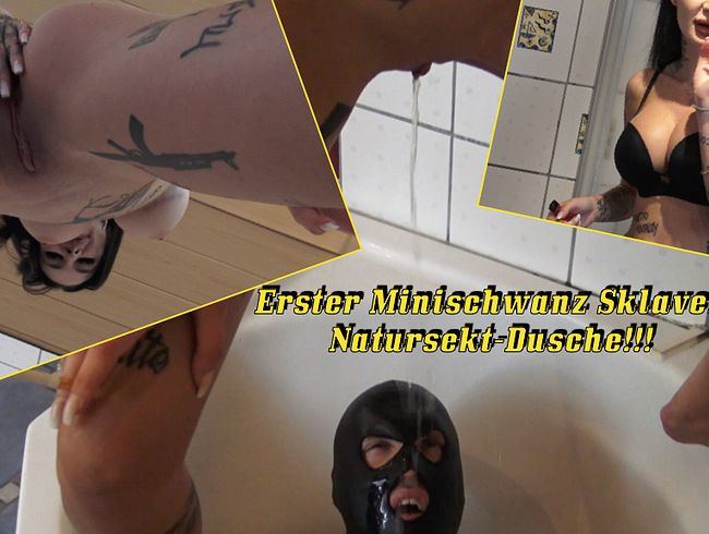 Erster Minischwanz Sklave!! Natursekt-Dusche!!