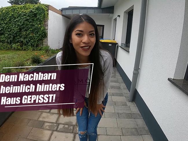 Dem Nachbarn heimlich hinters Haus GEPISST!
