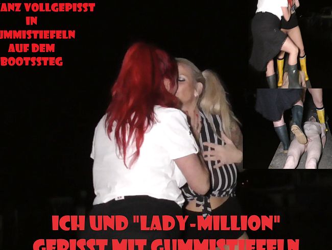 Gepisst mit GUMMISTIEFELN auf SKLAVENSCHWANZ!!!!!