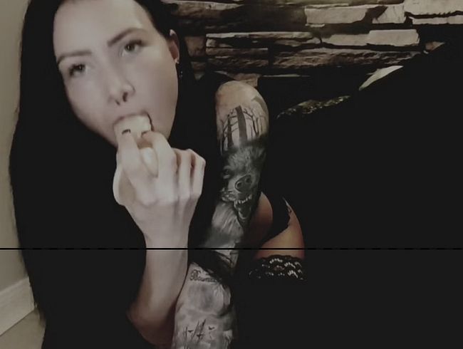 gefalle ich dir ? Tiefe, nasse Blowjob Kunst in Steifeln und Nylon 