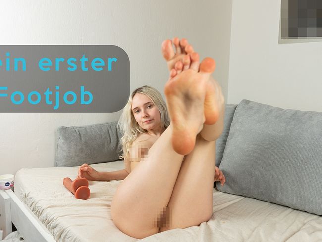 Mein erster Footjob mit dem Dildo