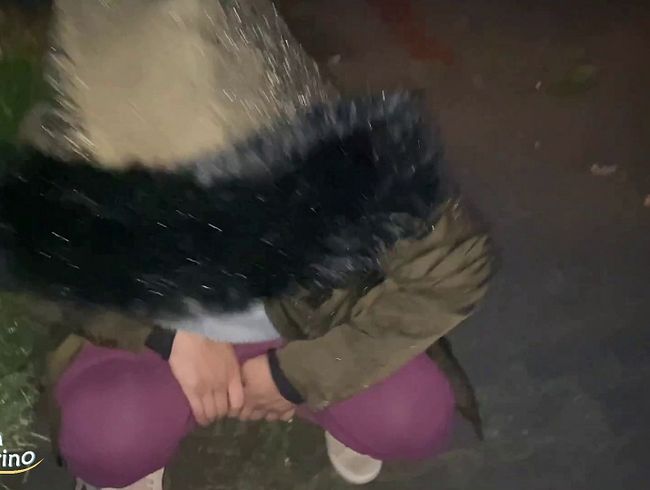 Nächtlicher Piss auf Autobahnraststätte