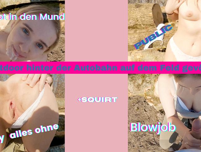 Hinter der Autobahn Public gefickt, gesquirtet und gespritzt