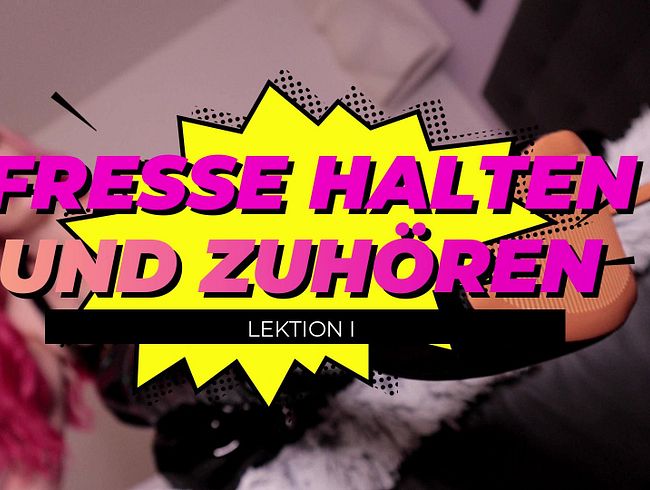 Lektion 1 - Fres*e halten und zuhören