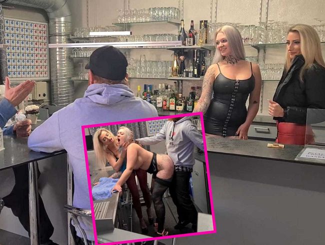 2 perverse Nutten. Selbst der Ex-Knacki darf AO reinspritzen