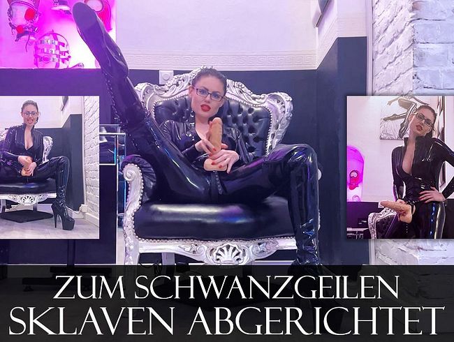 Zum schwanzgeilen Sklaven abgerichtet